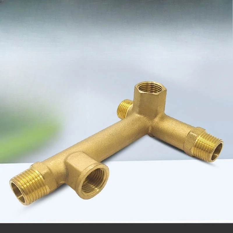 4 points all-copper five-way joint five-way valve solar work pump station five-way  valve multi-functional water separator