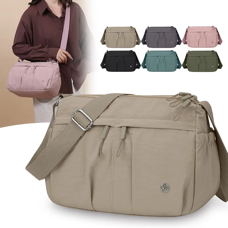 Macaron Colored Nylon Women's Bag 2025 Summer New Korean Style Single Shoulder Slant Cross Matching Travel Bag