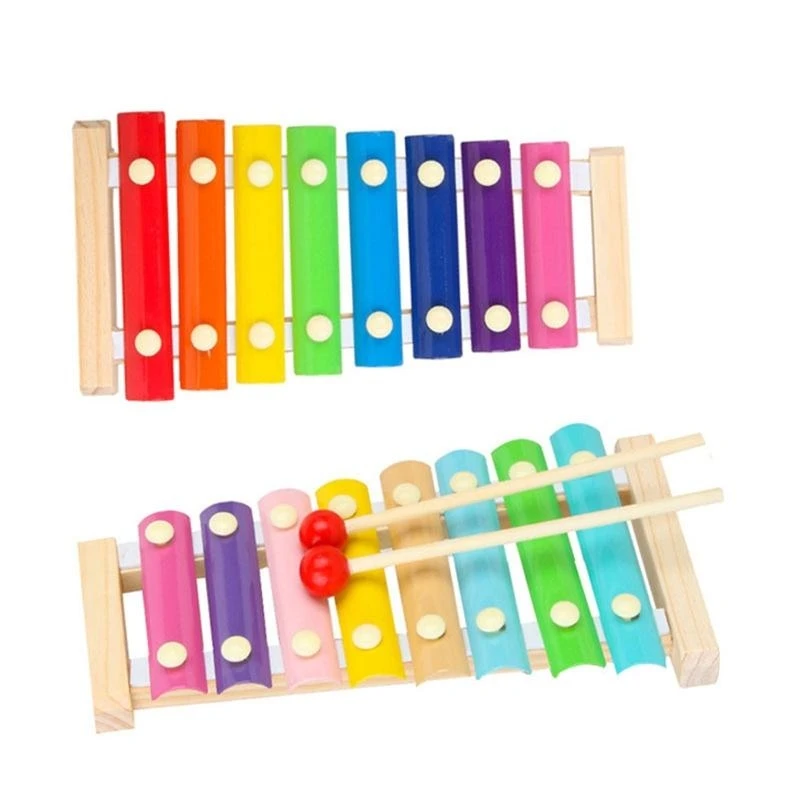 090B Kids for Play Toy Glockenspiel Xylophone for Wisdom Instrument Portable Multifunctional Table Game for Creative Kids Gif
