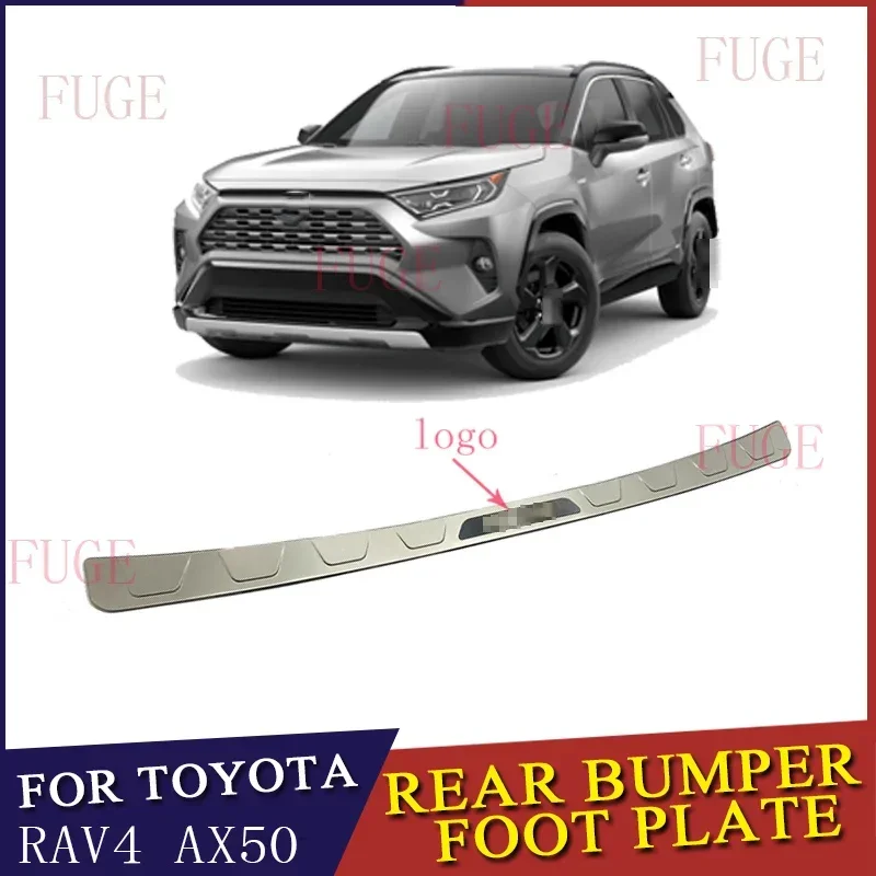 For Toyota RAV4 AX50 rear bumper  RAV4 AX50 stainless steel trunk sill rear bumper footplate