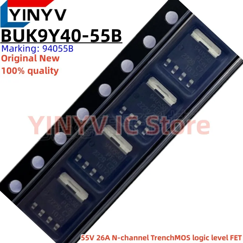 10-50 PZ BUK9Y40-55B BUK9Y40-55B, 115 Marcatura: 94055B SOT-669 BUK9Y40 55 V 26A TrenchMOS a canale N livello logico FET Nuovo100% di qualità