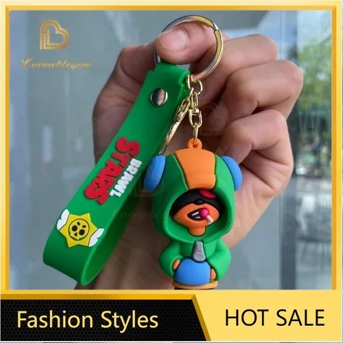 Fashion Anime Figures Key Chains Cartoon Leon Spikes Crow Gevulde Game Capuchon Knuffel Poppen Hero Shelly Keychains