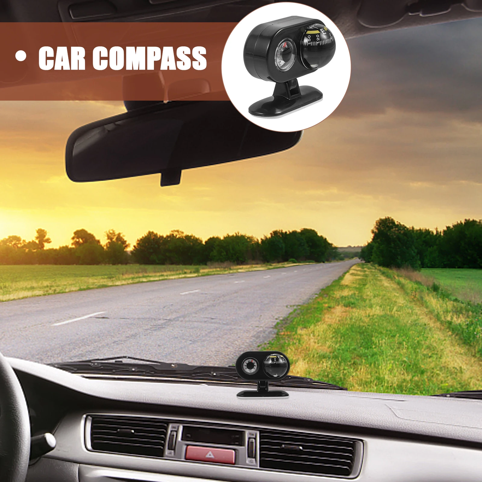 

Compass Car Guide Ball Ornaments for Dash Automotive Compasses Outdoor Mini Dashboard Cars