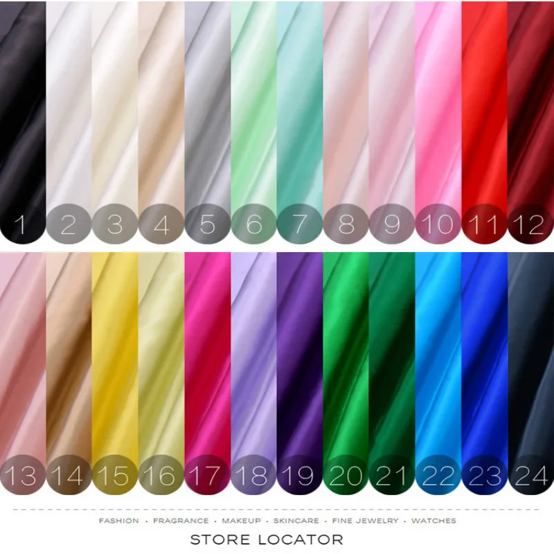 High Quality Satin Chiffon Silky Feel Wedding Dress Fabric Soft Drape Matte Finish Silk Satin Shirt by the Meter