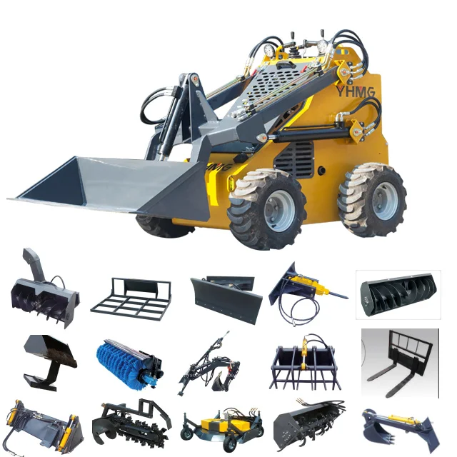 FREE SHIPPING Skid steer Loader CE EPA Engine Diesel Loaders Skidsteer Earth-moving Machinery Mini Skid Steer track Loader