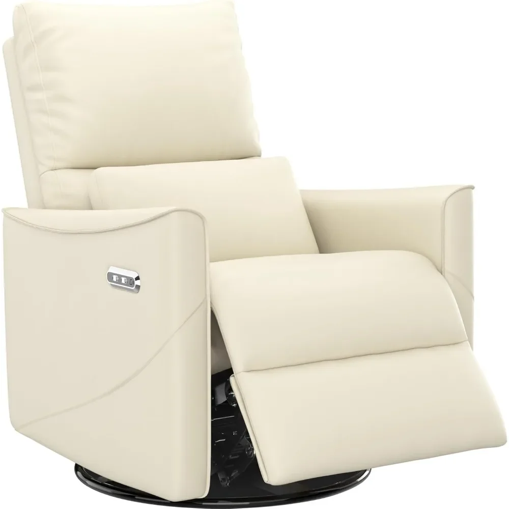 Power Swivel Rocker Recliner Chair for Adults, Glider Nursery Reclining Chair with Lumbar Support