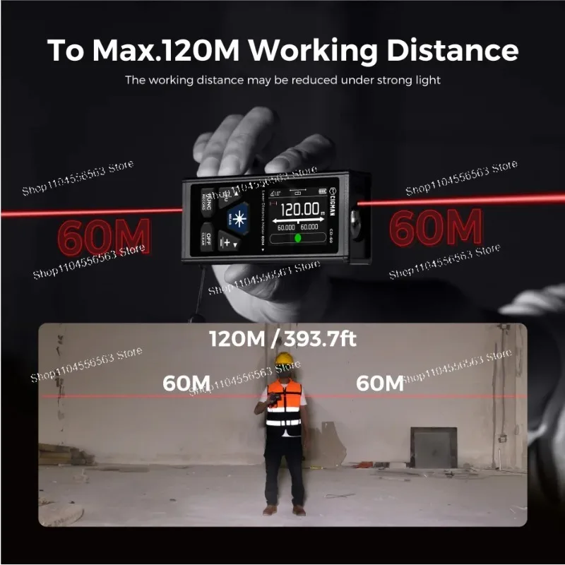 High-Precision Digital Laser Distance Meter (Model CD-60) - For Hunting & General Measurement