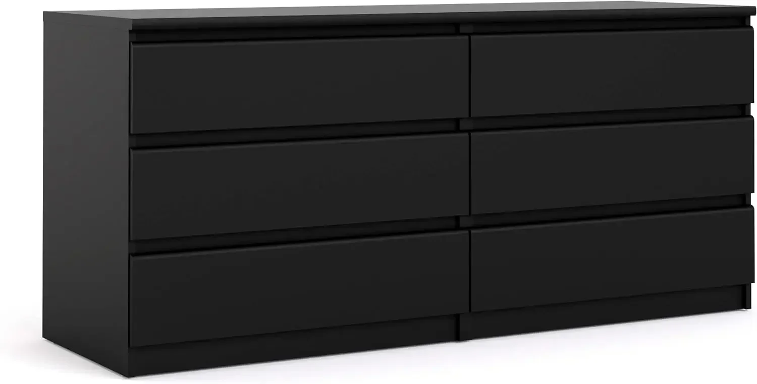 

Tvilum 6 Drawer Double Dresser, Black