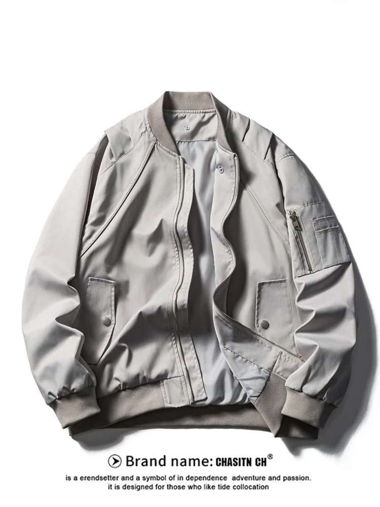 

Мужская повседневная куртка-пилот в американском винтажном стиле, осенне-зимняя, новая модная, свободного кроя, из полиэстера, с длинными рукавами, на молнии