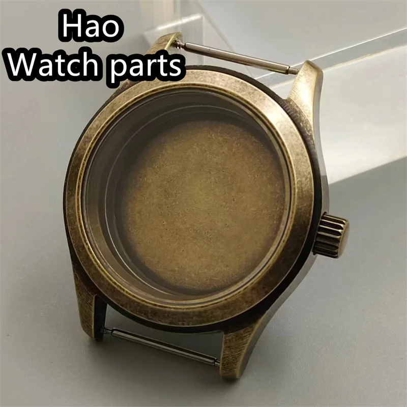 BLIGER 36mm 39mm Bronzo Cupola Vetro Zaffiro Diver Spazzolato Cassa Dell'orologio Pilota Fit NH34