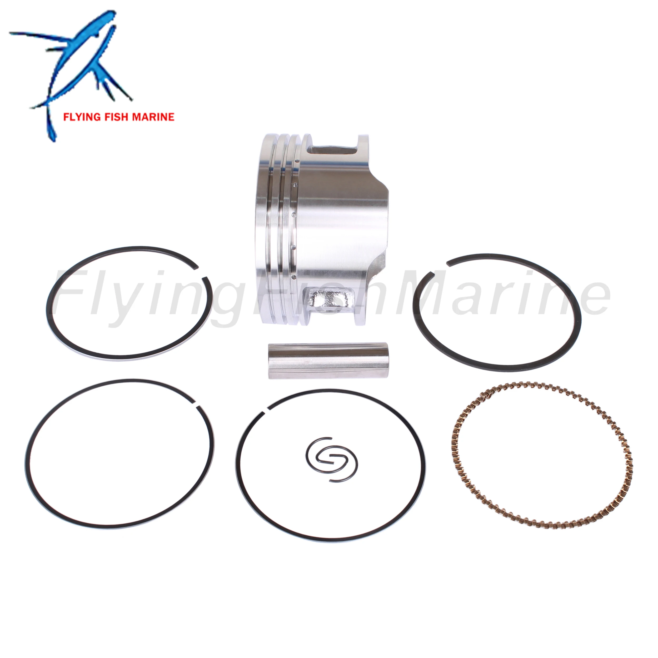 

Outboard Motor 6BX-E1631-00-96 6EE-E1631-00-96 STD Piston Set & 6BX-E1603-00 6EE-E1603-00 Ring for Yamaha 4HP 6HP, 62mm STD