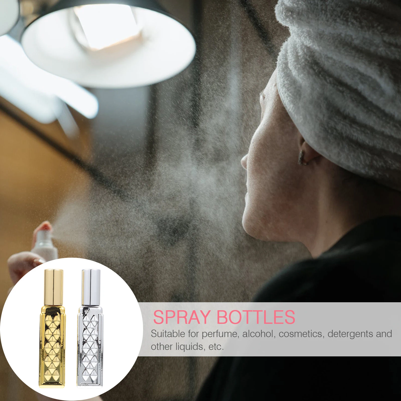 2 قطعة زجاجات رذاذ عطر زجاجية حجم سفر مدمج قابل لإعادة الملء مانعة للتسرب حرفية دقيقة لعينة غسول زيت العطور الفرعية #1