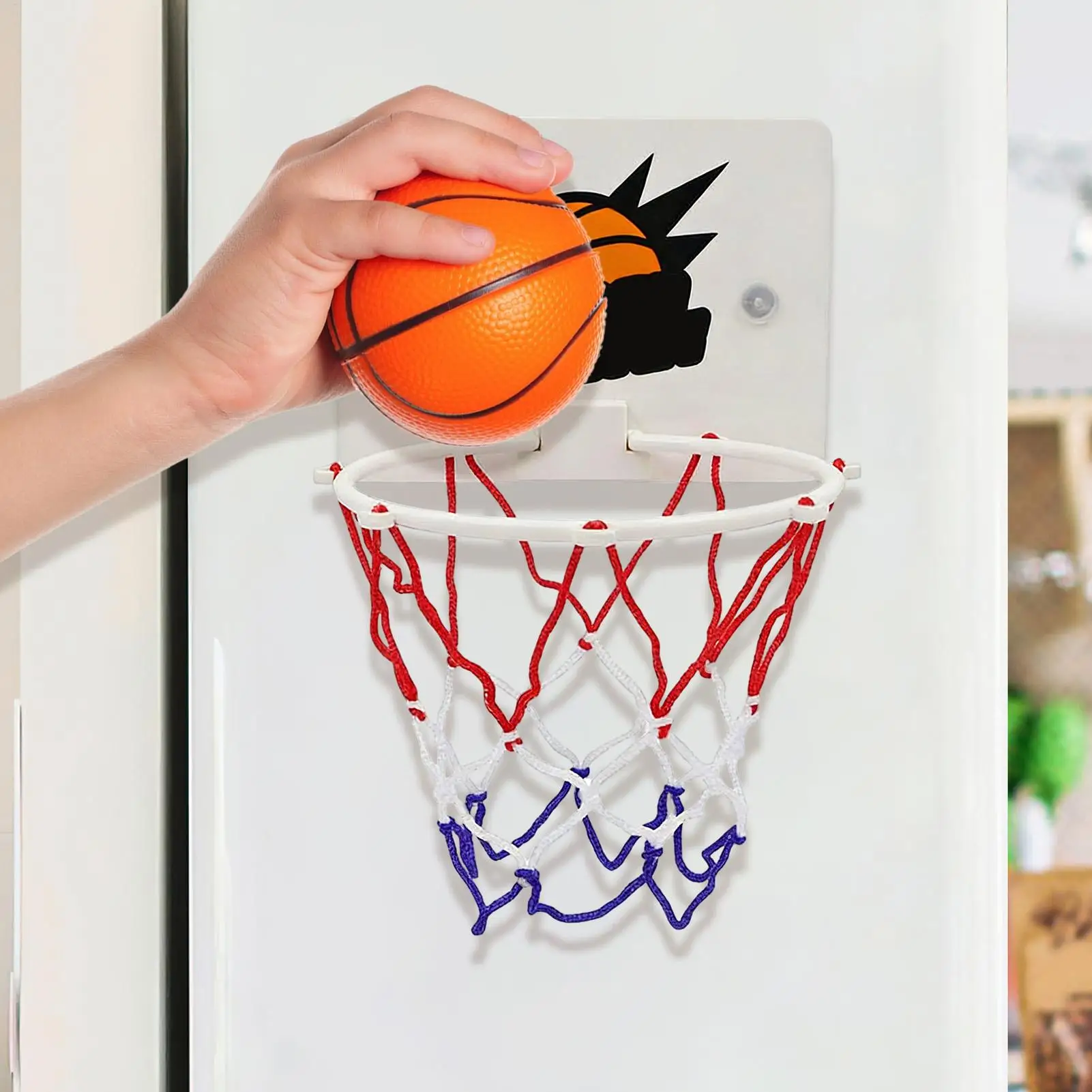 

Kids Basketball Hoop Small Suction Cup Game No Drilling Basketball Hoop Games for Kids Boys Girls Exercise Home Classroom