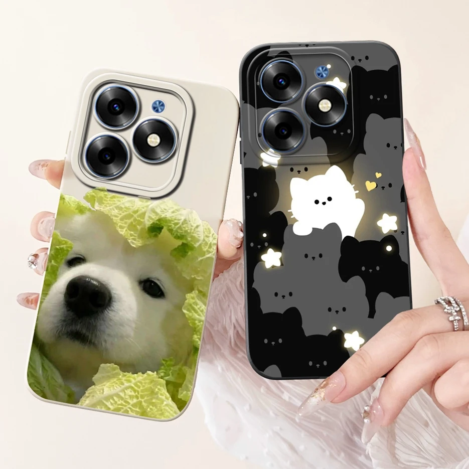 For Tecno Spark Go 2024 Case BG6 Cute Cartoon Painted Cover Soft Silicone Phone Case For Tecno Spark GO 2024 Fundas 6.6\'\' Bumper
