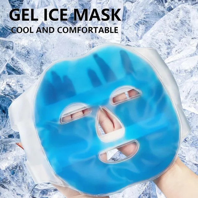 Maska na oczy Cold Face Eye Mask Ice Pack Redukuje opuchnięte twarze, cienie pod oczami, żelowe koraliki Hot Heat Cold Compress Pack, Face SPA dla kobiet śpiących