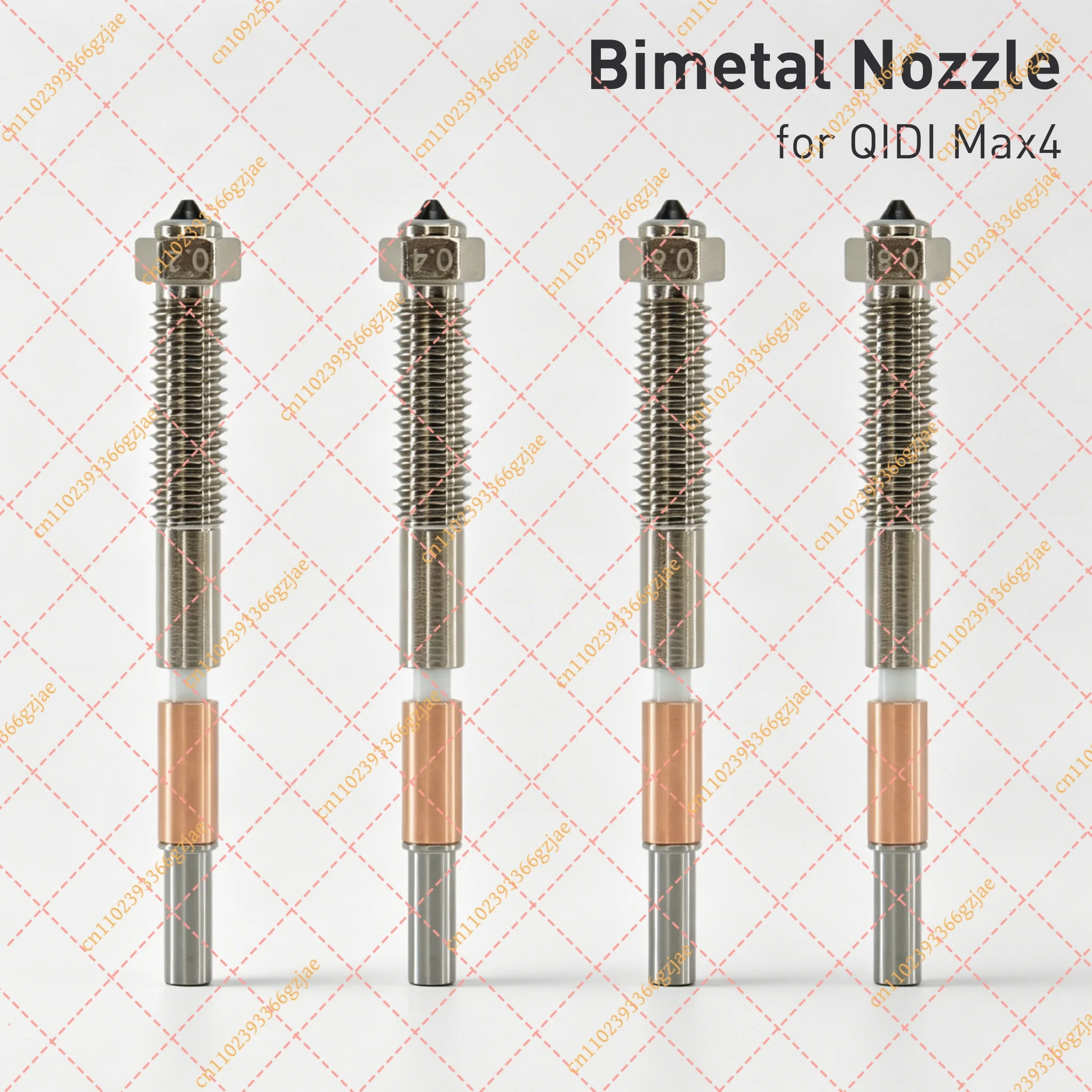 

Bimetal Nozzle for QIDI Max4 3D Printer, Multiple Sizes0.2, 0.4, 0.6, 0.8mm,Replacement Accessories (0.4mm 4pcs)3D Printer Parts