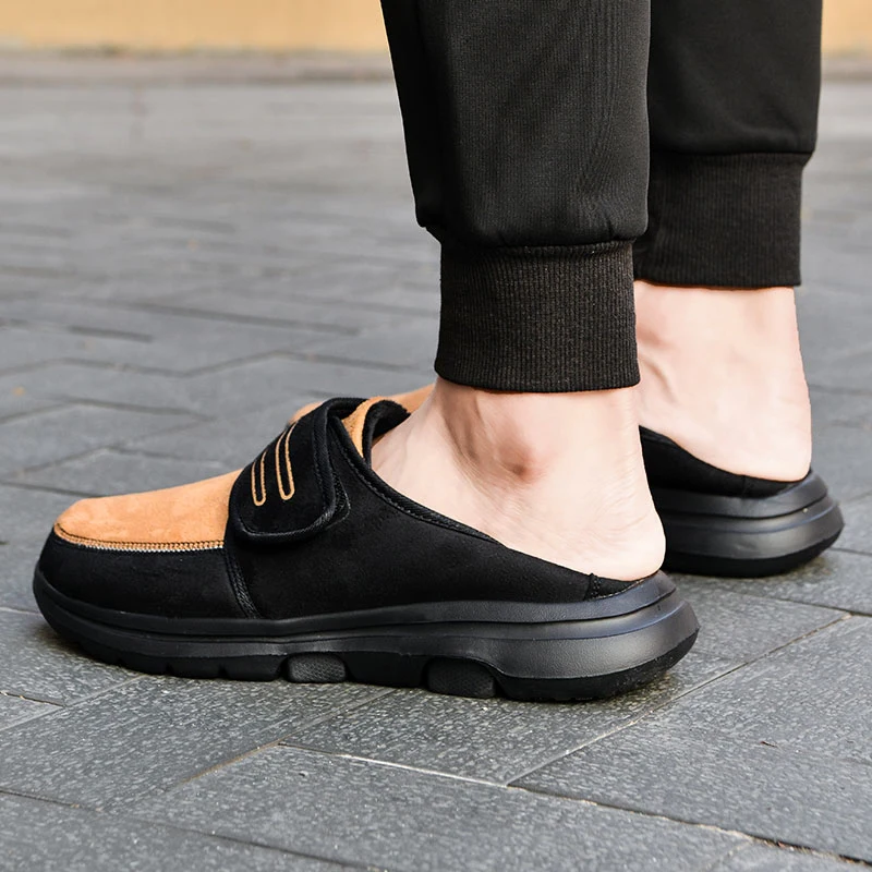 YISHEN Winter Women Men's Cotton Slippers Outdoor Indoor Home Shoes Warm Non-Slip Flats Platform For Couple Slip On Ladies Shoes