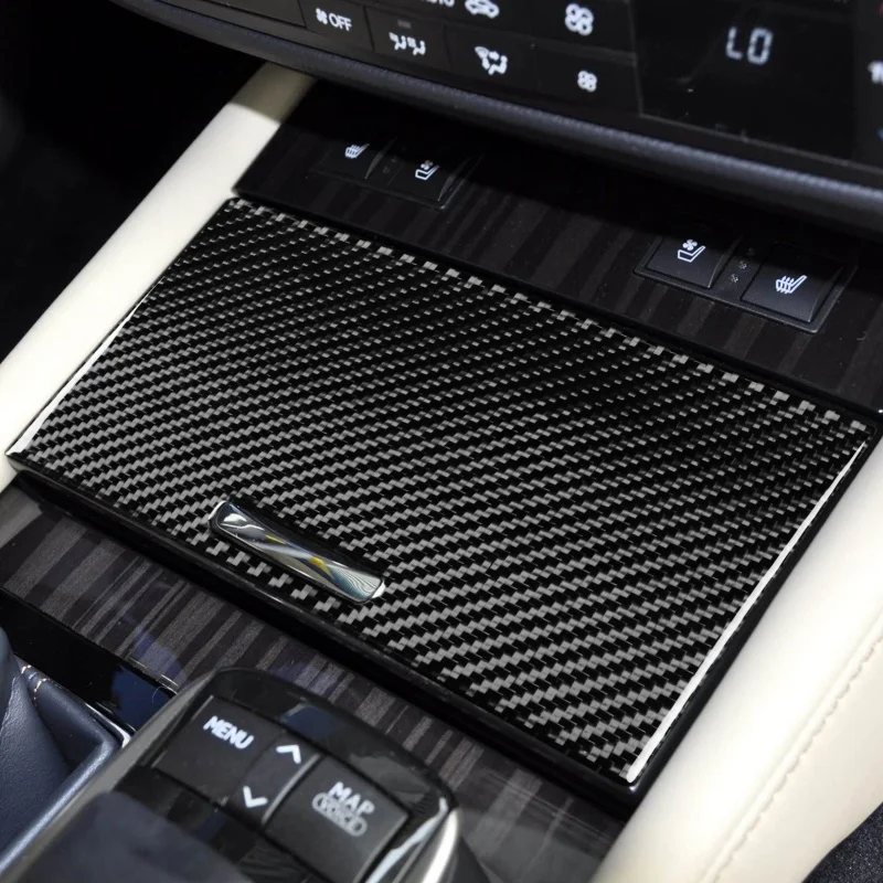 For Lexus GS 350 2012-2020 Carbon Fiber Car Accessories Center Console Storage Panel Modified Interior Trim Cover Soft Sticker