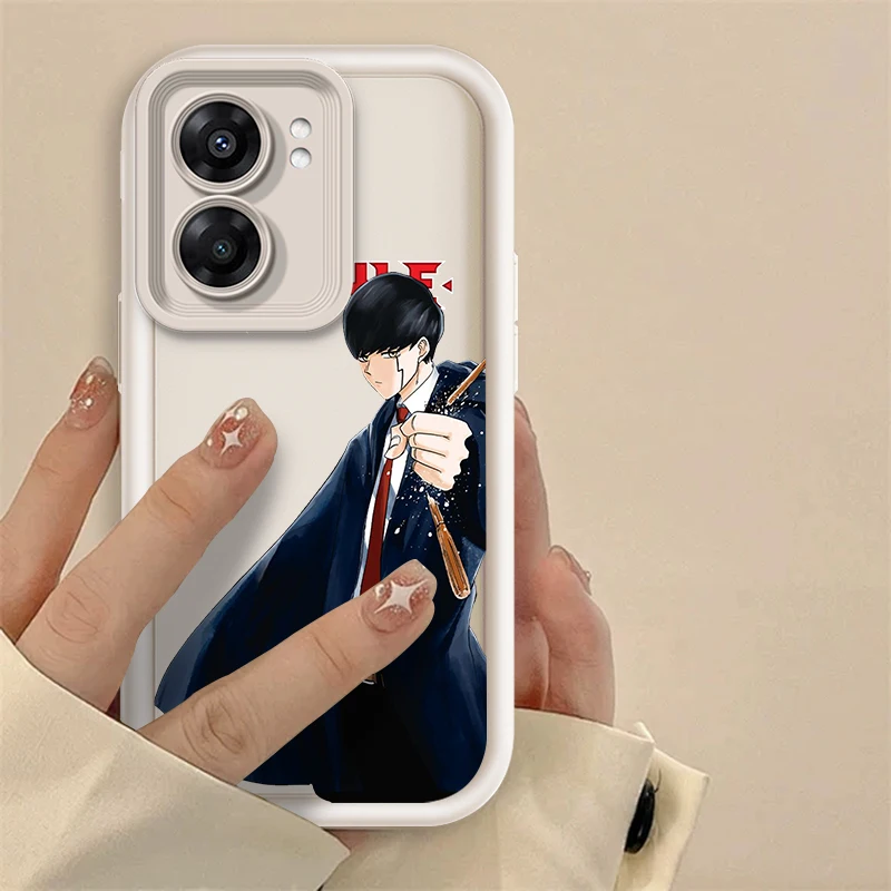 Anime Art M-Mashle Cool Eye Ladder For OPPO Find X5 X3 A58 A57 A55 A53 A54 A92 A74 A78 A98 A16 A94 A76 A72 5G Soft Phone Case