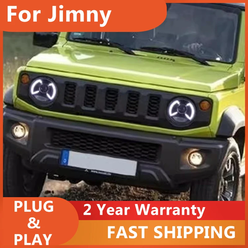 

Автомобильные аксессуары для Suzuki Jimny фары головного света 2018-2020 Jimny фары DRL сигнал поворота фары дальнего света ангельские глазки