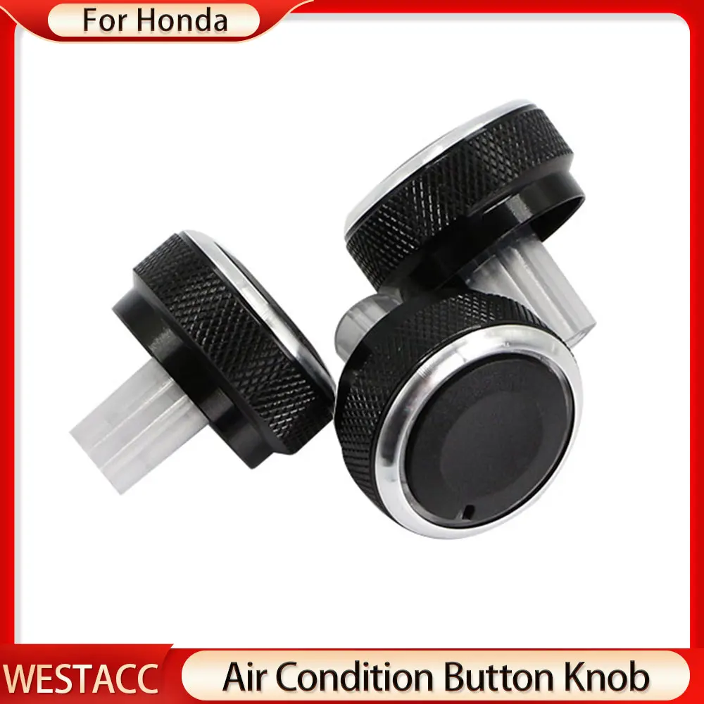 3Pcs Car AC Switch Button Knob for Honda City 2008 - 2014 Fit Crider Jazz 2003 2004 2005 2006 Air Conditioning Knob Accessories