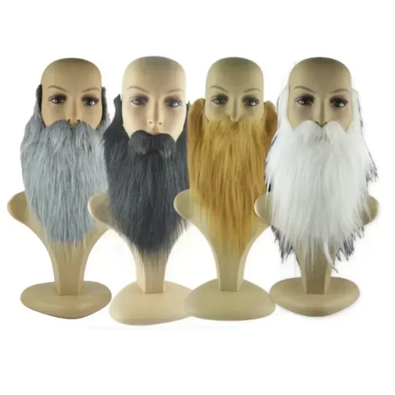 

Реквизит для костюма для взрослых, борода Санта-Клауса, нарядное платье, искусственная борода, длинные пуховые бороды, косплей, брови, усы, принадлежности для рождественской вечеринки