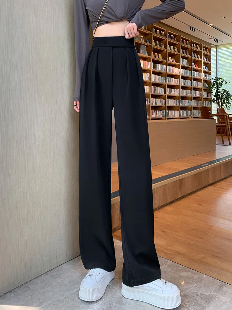 Women\'s Tailoring Suits Pants Traf Korean Fashion Office Lady Elegant Wide Summer Pants High Waist Pantalones de Mujer Jumpsuits