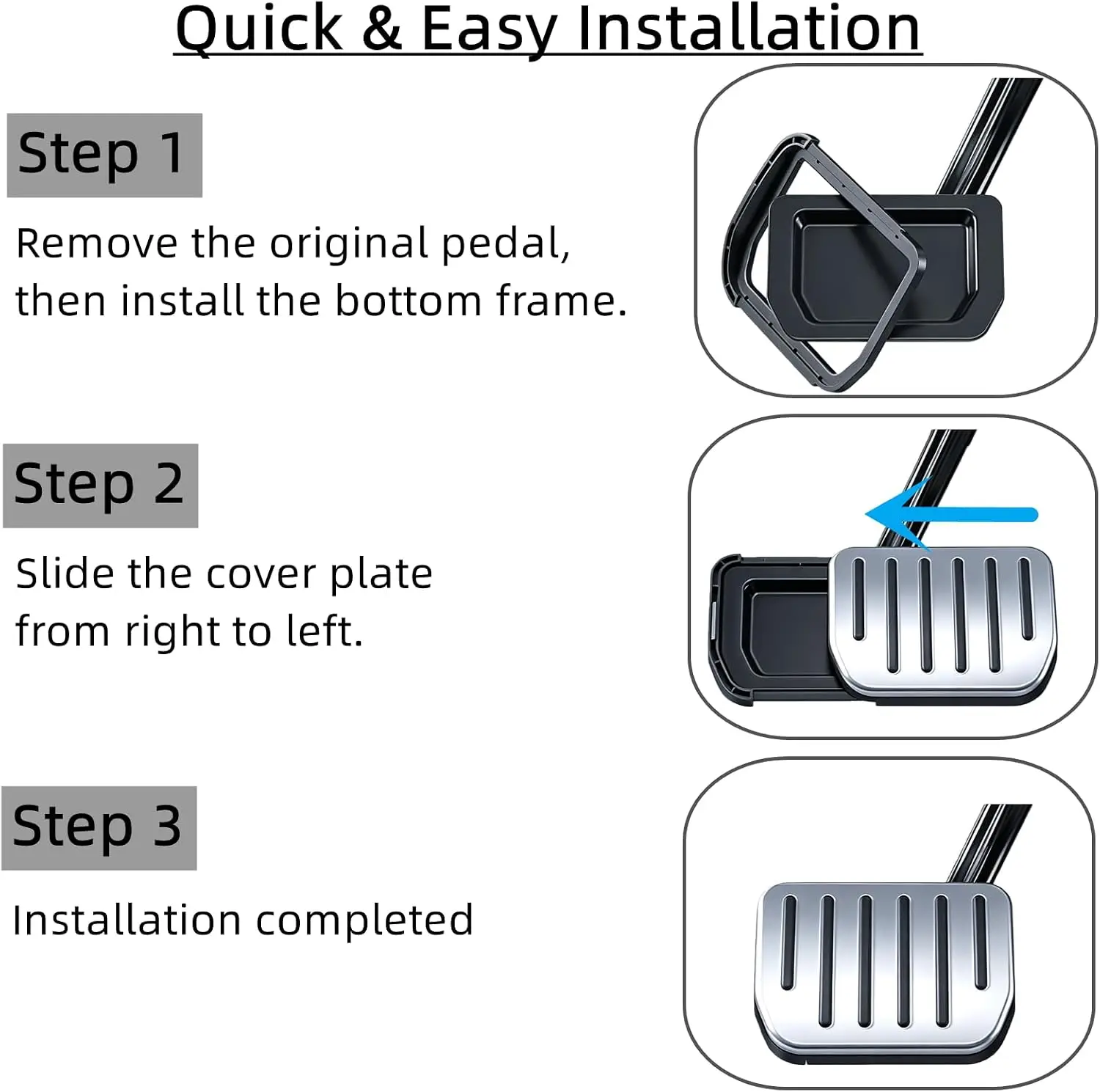 Für Tesla Model Y YL Juniper 2025 2026 Model 3 Highland Launch Upgrade Fußstützenabdeckung Bremspedalauflagen Gaspedal Rutschfest – Detail 13