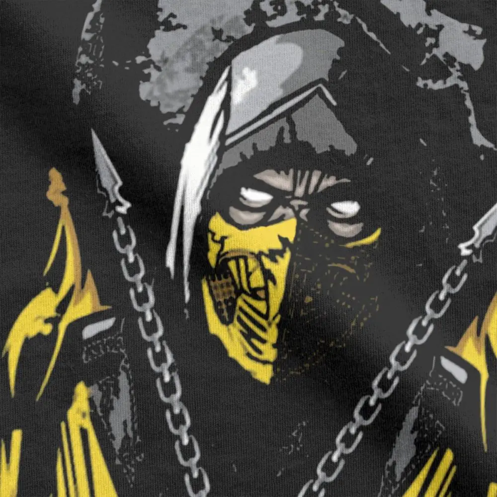 Awesome Men\'s T-Shirts Mortal Kombat T Shirts Scorpion MK11 New Cotton Clothes Best Gift Idea Faddish Fighting Game Tee Shirt