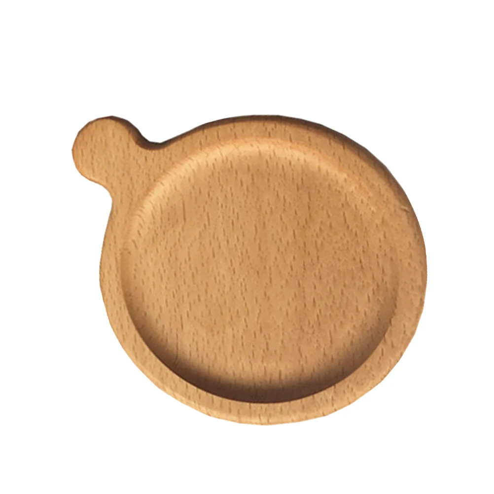 

1Pack Wooden Round Coasters AntiScald Cup Mat Heat Insulation NonSlip Khaki Table Cup Coasters For Home Use