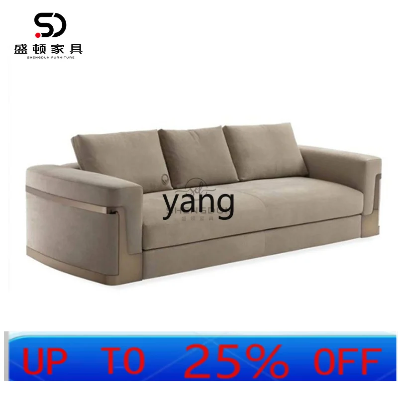 LMM Nordic light luxury living room size apartment Nordic minimalist double triple fabric sofa