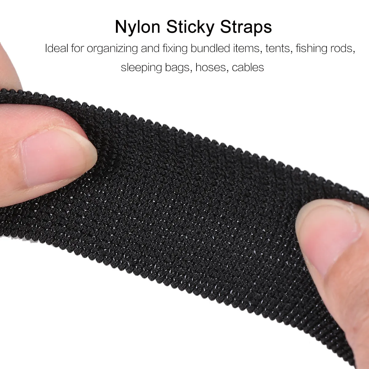 Cable Management Straps 4 Pack Reusable Nylon Hook and Loop Ties Durable for Home Office Outdoor Use