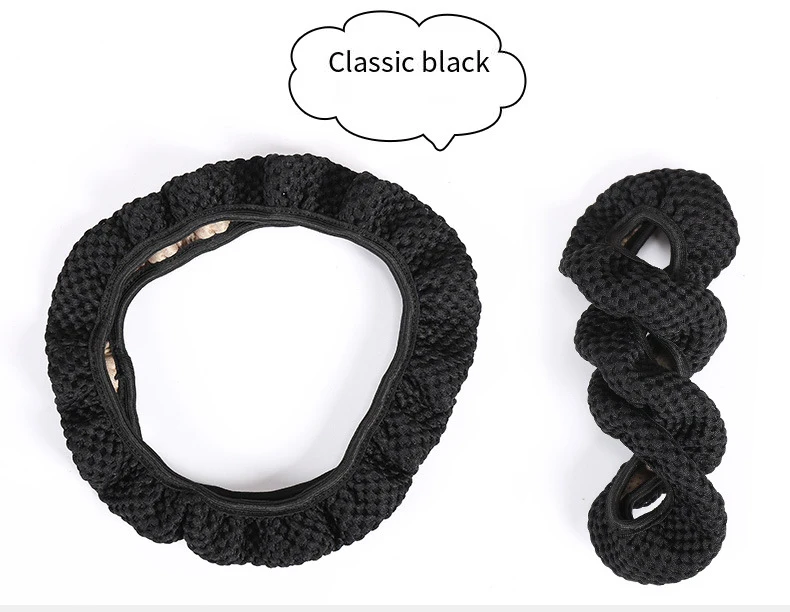 All Purpose Fit Non-slip Grip 38CM Steering Wheel Cover Stretchable Design Seamless Installation Cool Smooth Touch