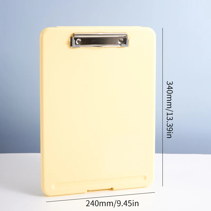 A4 File Folder Multifunctional Writing Pad Folder Plastic Storage Clipboard Document Organizer Clip Board With Pen Holder