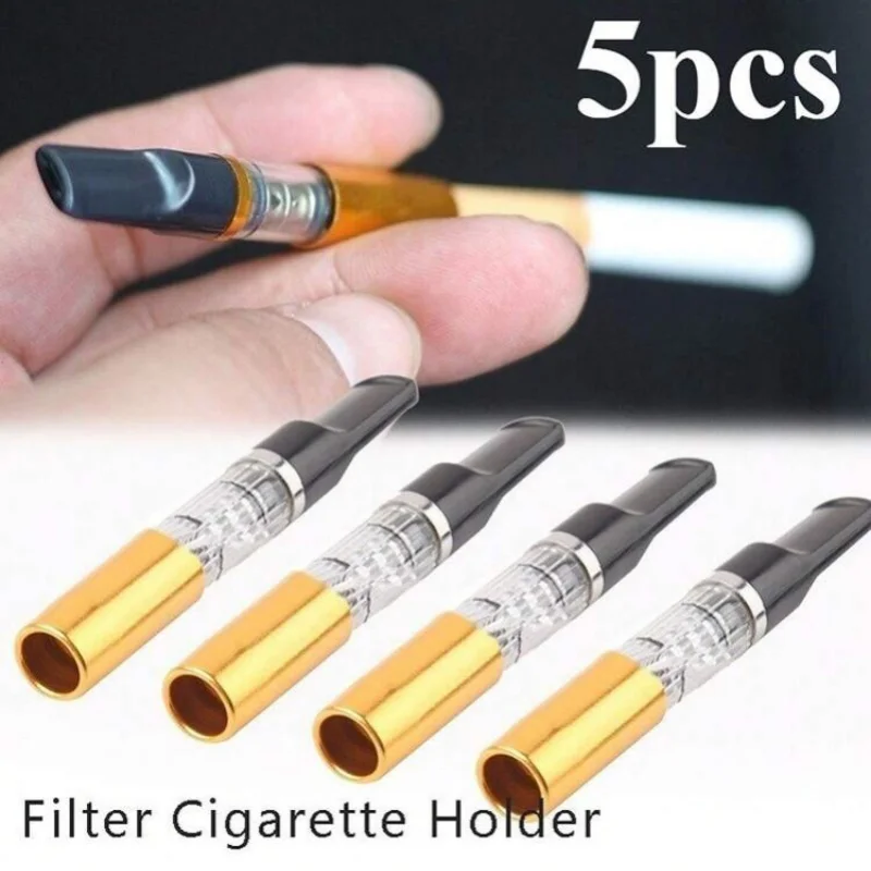 5PCS Reduce Tar Smoke Holder Smoking Accessories Reusable Mouthpiece Tar Filter Oral Care Tobacco Tar Clean Cigarette Holders