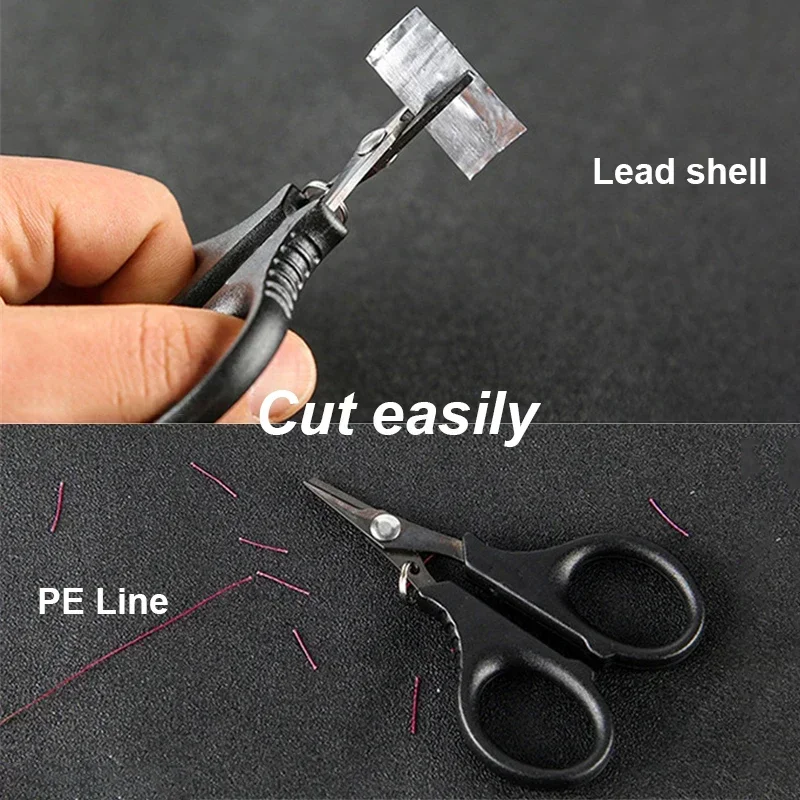 Stainless Steel Fishing Scissor Portable Scissor Plier Cut PE line Braid Line Cutter Plies Carp Fishing Tools Accessories