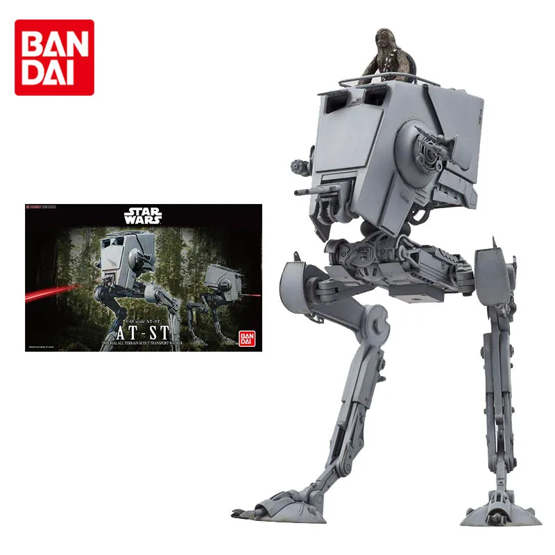 

Bandai Star Wars blocks anime figure 1/48 All Terrain Scout Transport AT-ST Genuine model action toy figure toys for children