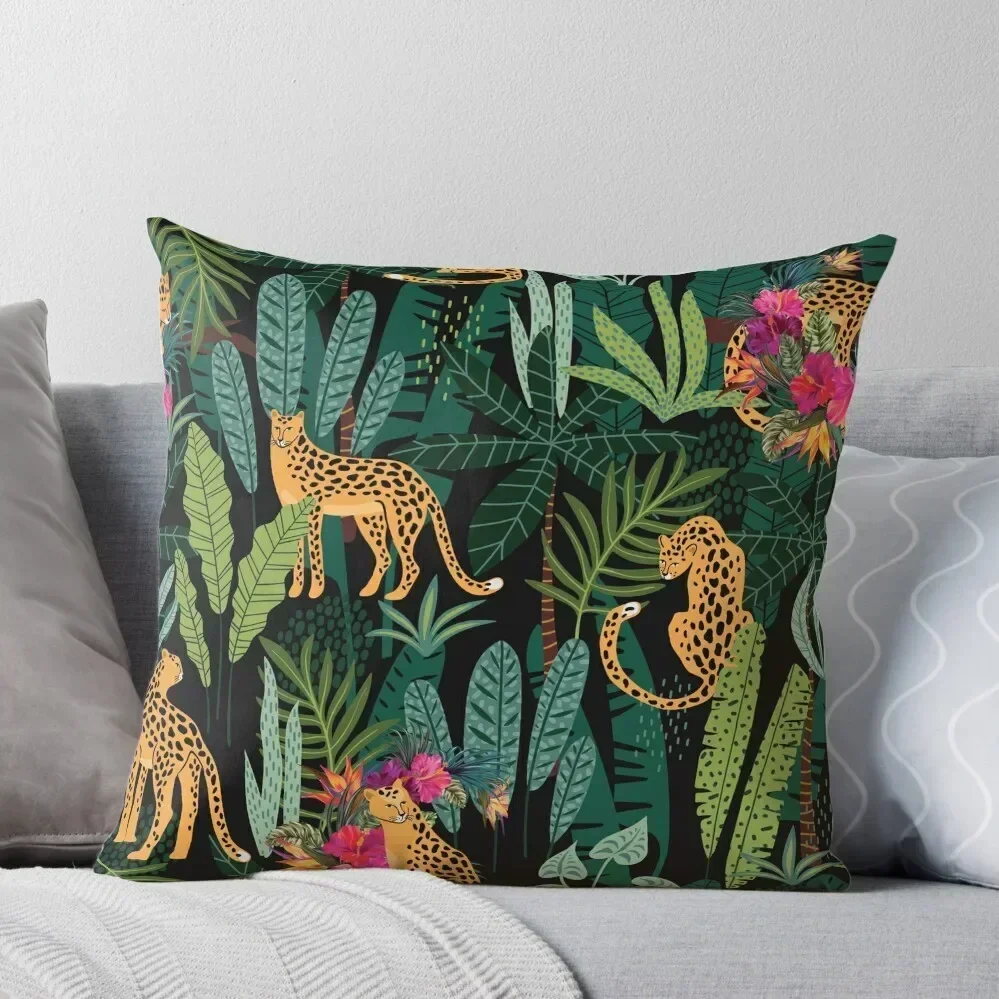 

Tropical Cheetah Print Throw Pillow Decorative pillowcase Decorative Cushions For Luxury Sofa Covers For Sofas pillow