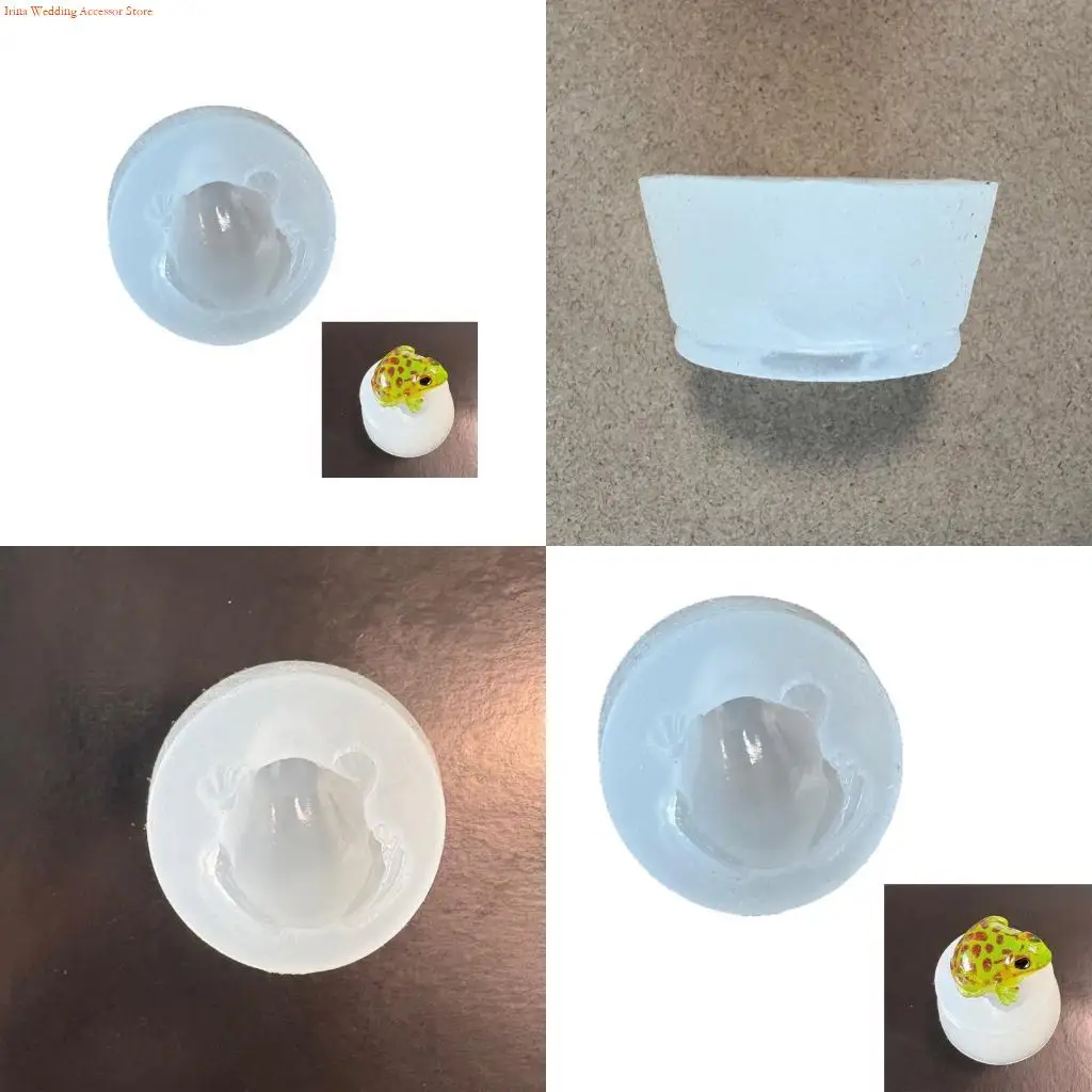 

G92D Multi Purpose Frogs Silicone Mold For Resin Embedding Rock Shells Flowers Craft Supplies