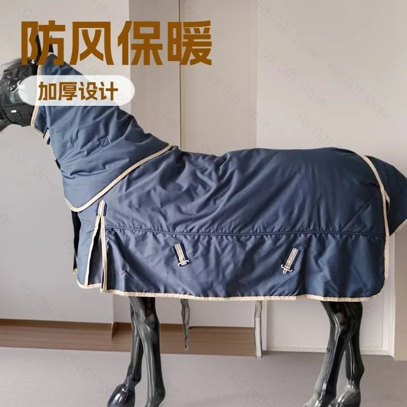Winter Warm Horse Rug 1200D Heavy‑Duty Fabric 400g Bonded Cotton Padded Horse Blanket for Horse Cold Weather Protection