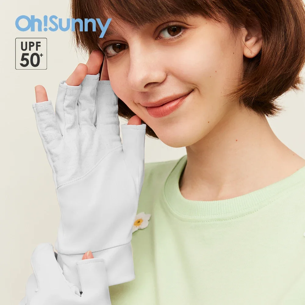 OhSunny Riding Gloves Sunscreen Light Breathable Driving Glove New Tech Ceramic Fabric Anti UV UPF50+ Slip For Outdoor Cycling