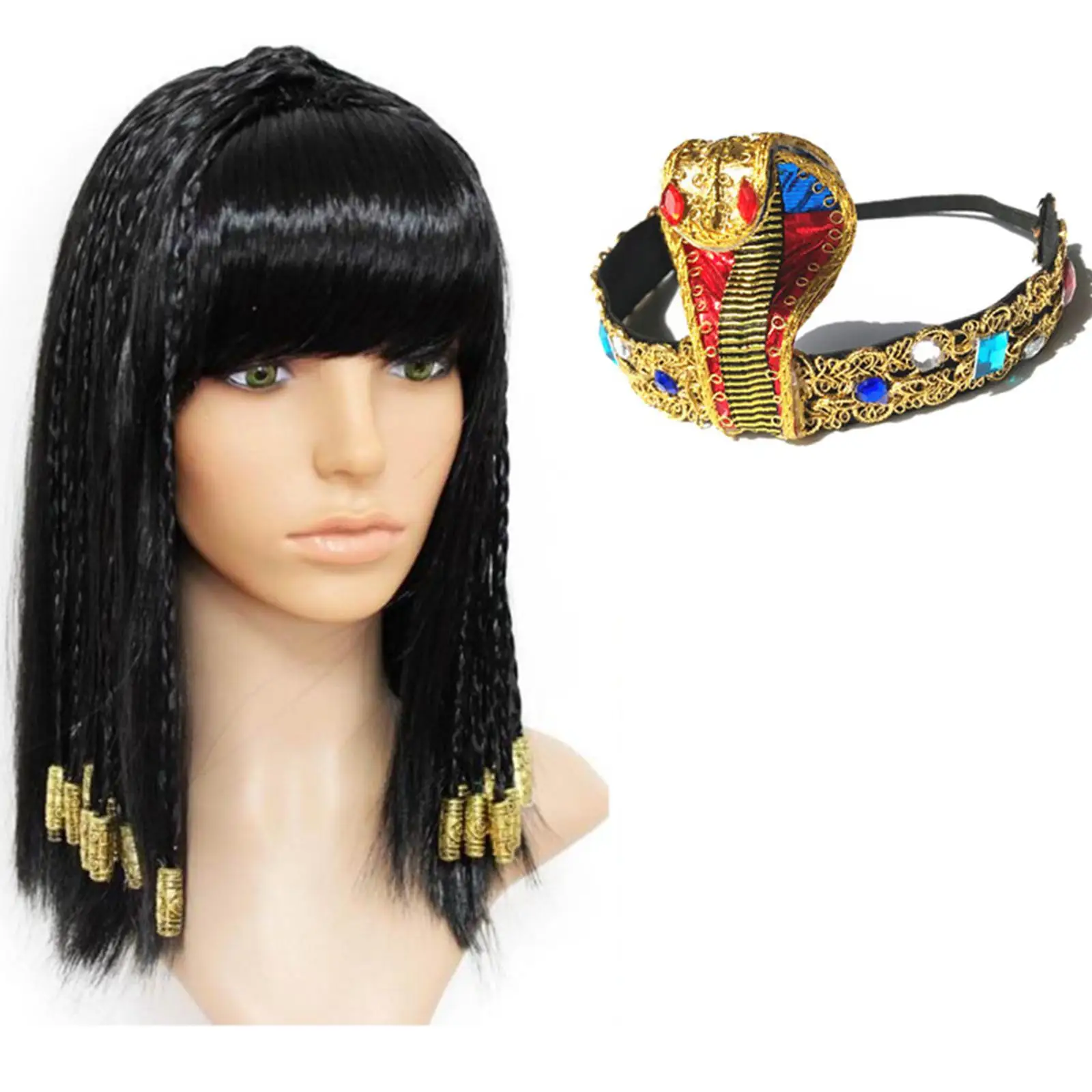 Novely Egypt Queen Headdress Stylish Theme Costume Egyptian Gift Crown Snake Headdress for Wedding Event Prom Festival Ladies