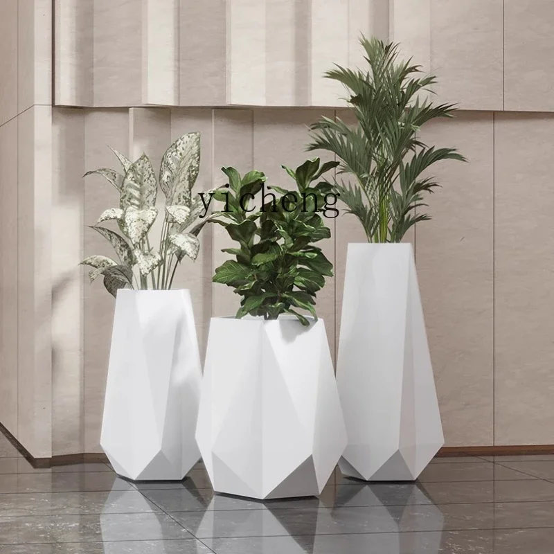 HXL Fiberglass Hotel Office Lobby Combination Large Flower Pot Indoor Planter