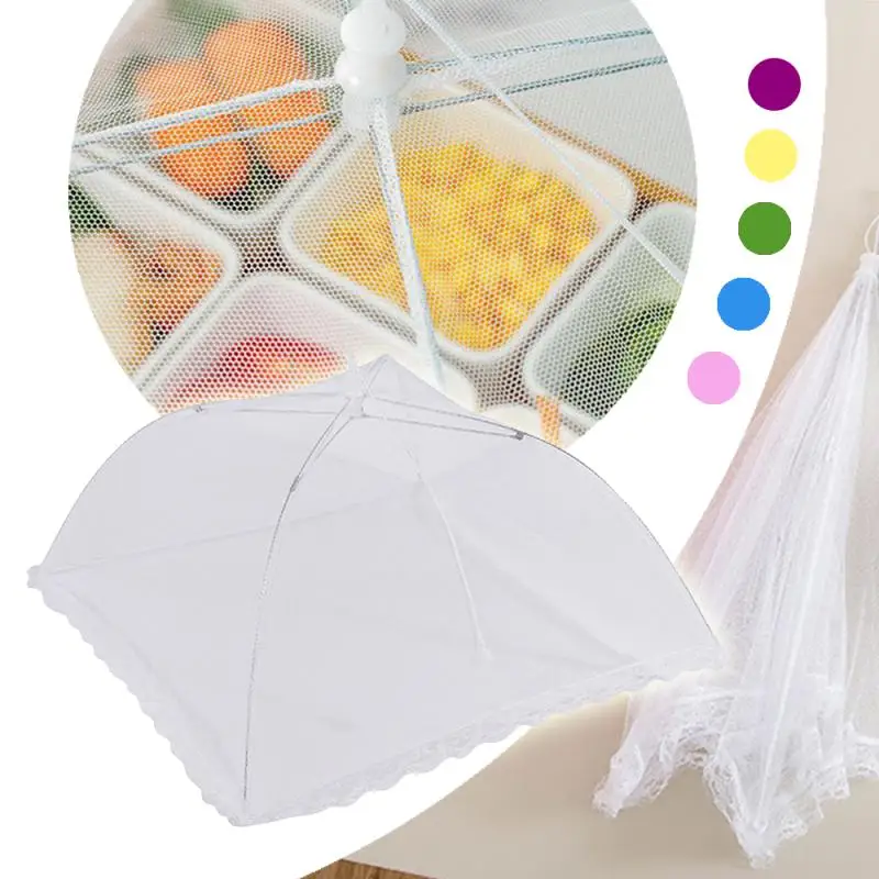 Food Mesh Cover Folding Kitchen Gadgets Food Cover Tent Dome Net Umbrella Picnic Kitchen Mesh Anti Fly Mosquito Rats Umbrella