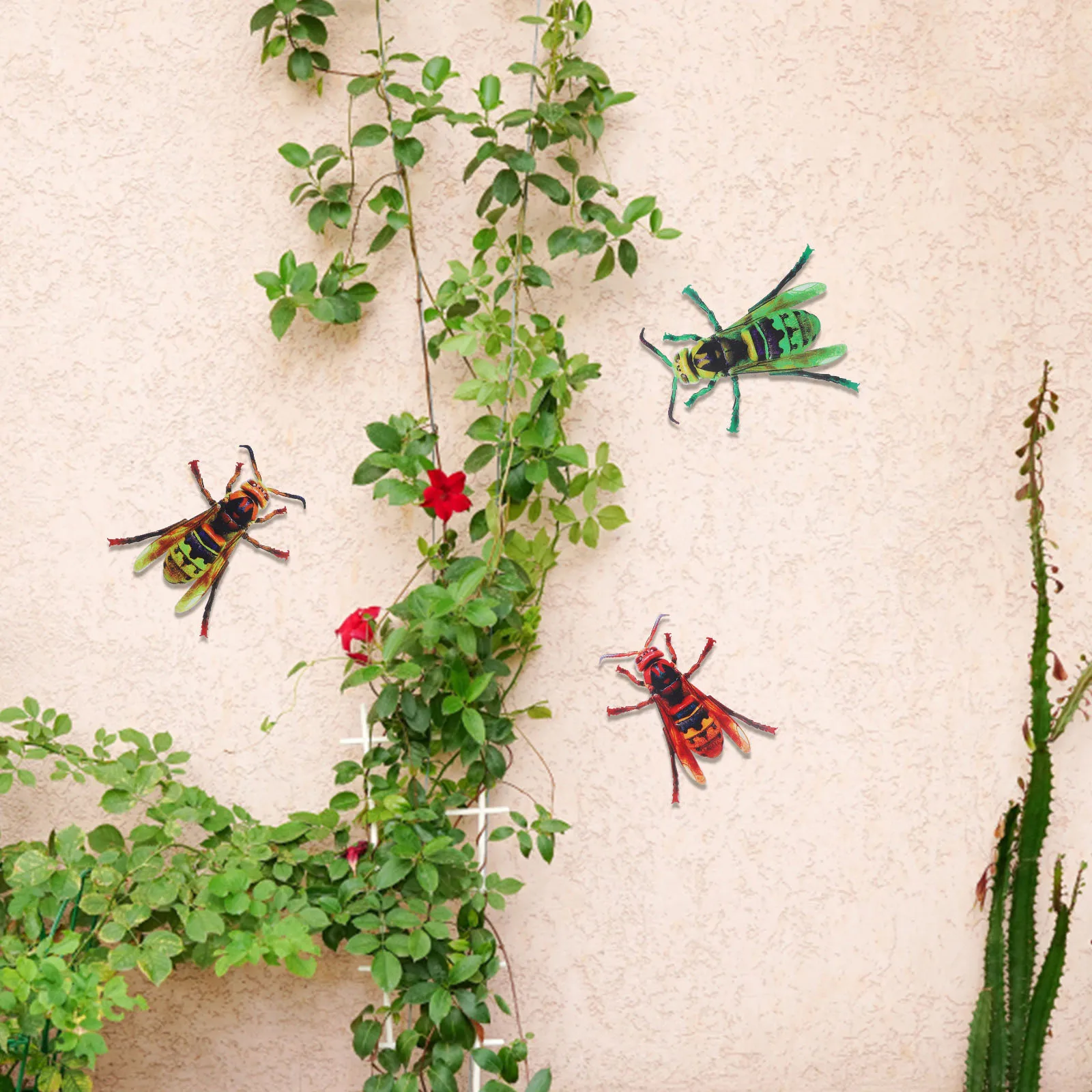 

3Pcs Insect Wall Decor Unique Colorful Metal Hanging Ornament Patio Outdoor Wall Art Outdoor Decor Hanging Ornament
