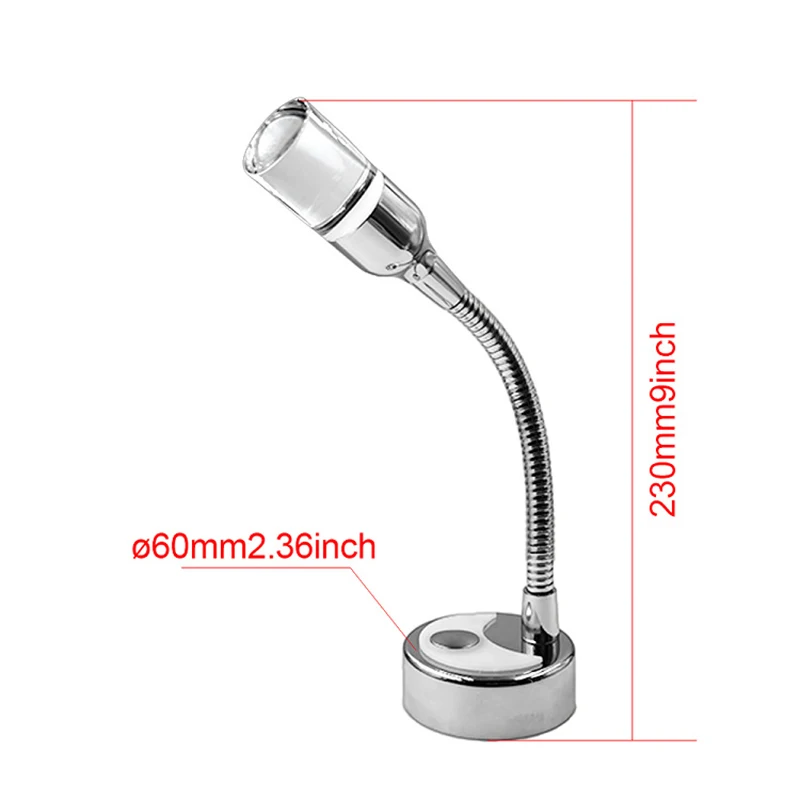 

ISURE MARINE 10-15V LED Navigation Stainless Steel Navigation Light Warm White Interior Reading Light for Flexible Touch Light