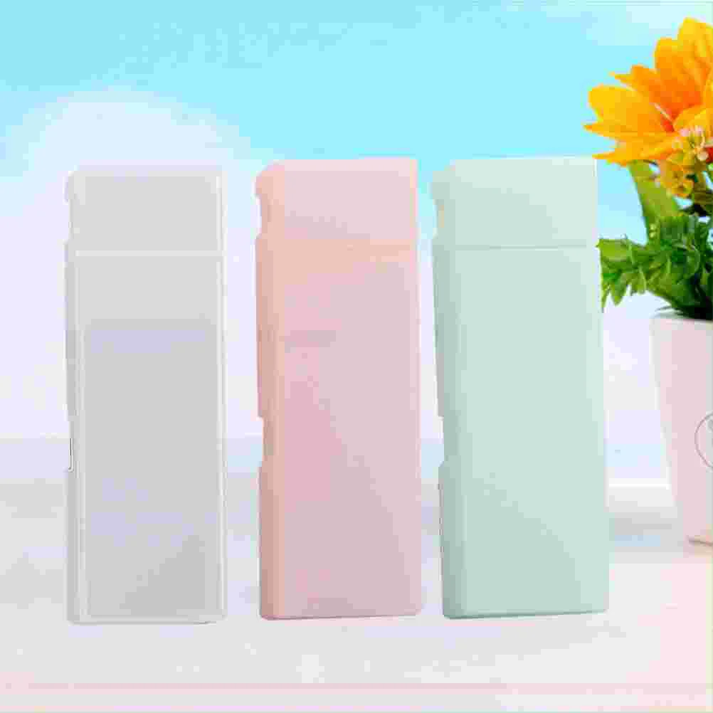 3Pcs Plastic Pencil Box Stationery Translucent Frosted Pen Storage Case Holder pencil case plastic pencil case