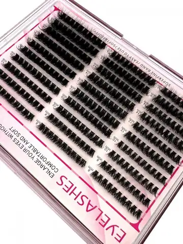 30Rows Cluster Eyelash Extension 8-16mm Mix Fluffy Thick Lash Clusters 60D80D100D Wispy Individual Eyelash Extension Cluster