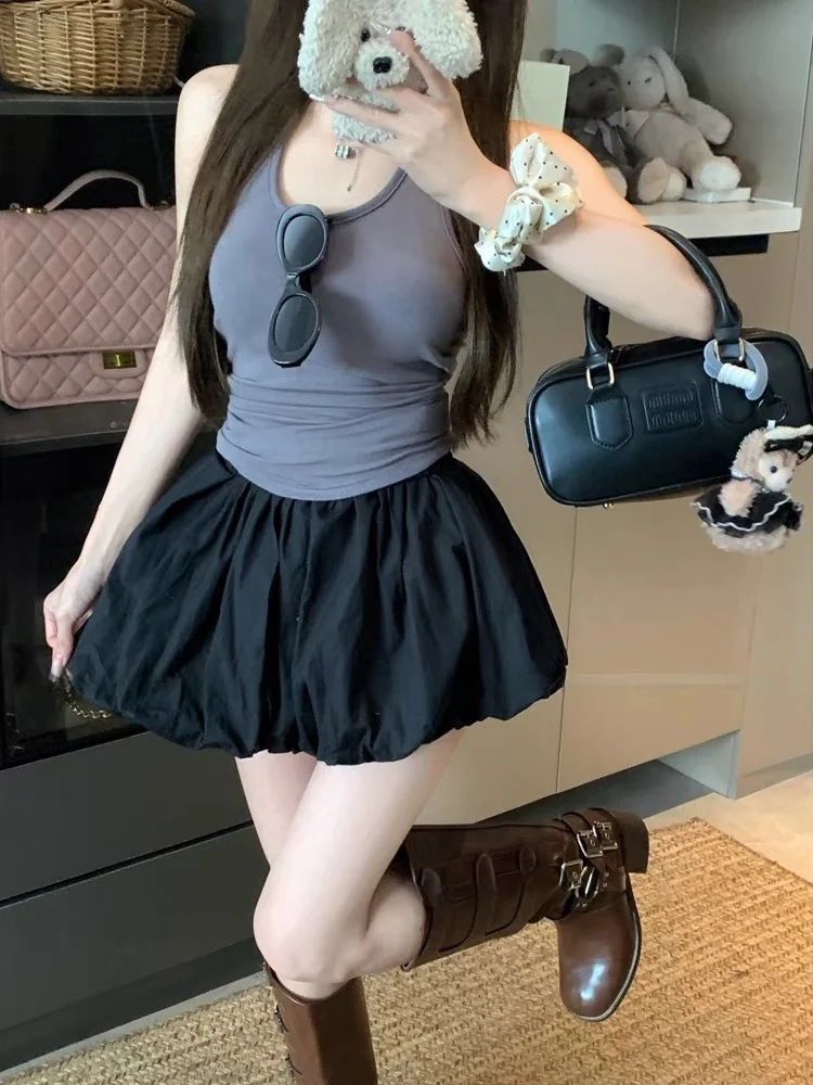 

Юбка-шорты с высокой талией А-силуэта, белая, пышная, с цветочным узором, женская, весна-лето, модная, стройнящая, для офиса и повседневной носки