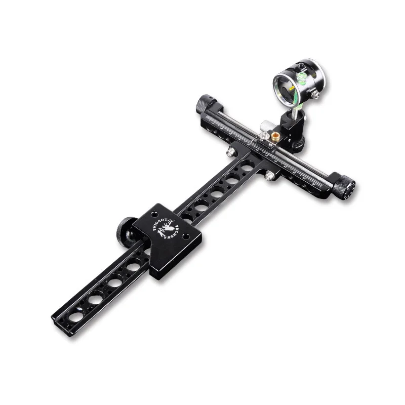 

Topoint TP8510 Archery Target Bow Sight 1 Pin 0.059" Compound/Recurve Bow Sight with Micro Adjust Long Pole for Hunting Shooting